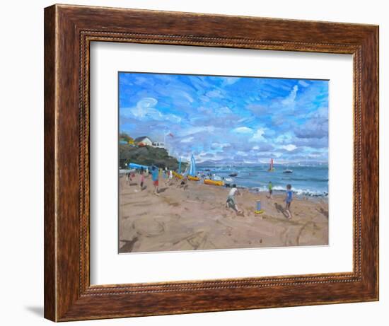 Beach Cricket, Abersoch, 2013-Andrew Macara-Framed Giclee Print