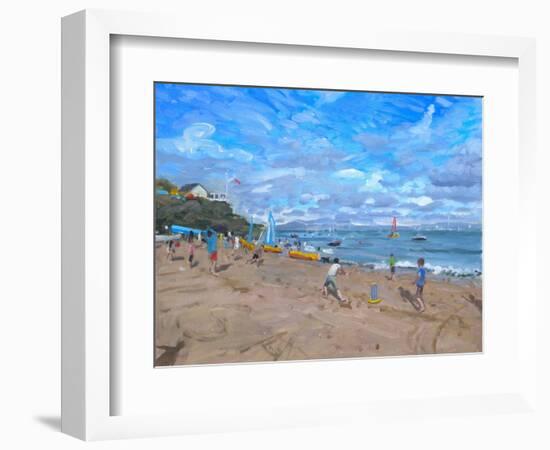 Beach Cricket, Abersoch, 2013-Andrew Macara-Framed Giclee Print