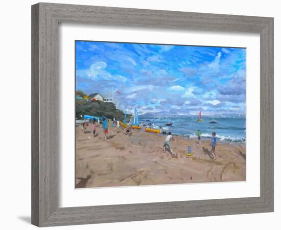 Beach Cricket, Abersoch, 2013-Andrew Macara-Framed Giclee Print