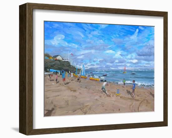 Beach Cricket, Abersoch, 2013-Andrew Macara-Framed Giclee Print