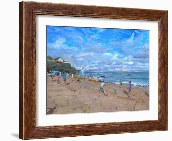 Beach Cricket, Abersoch, 2013-Andrew Macara-Framed Giclee Print