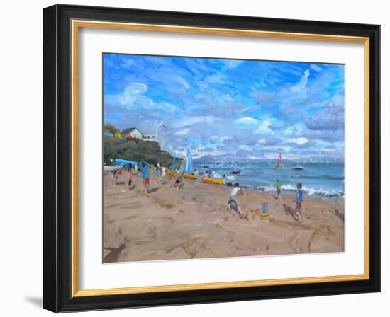 Beach Cricket, Abersoch, 2013-Andrew Macara-Framed Giclee Print