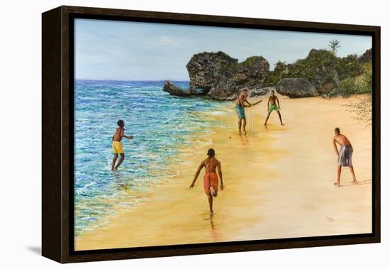 Beach Cricket-Victor Collector-Framed Premier Image Canvas