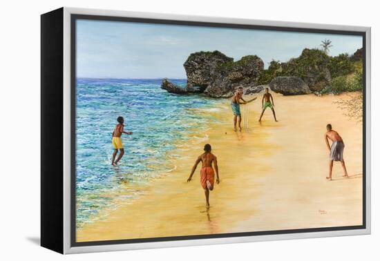 Beach Cricket-Victor Collector-Framed Premier Image Canvas