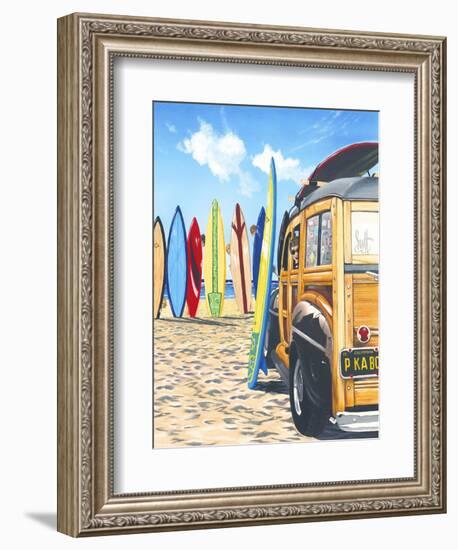 Beach Cruiser Kids-Scott Westmoreland-Framed Art Print