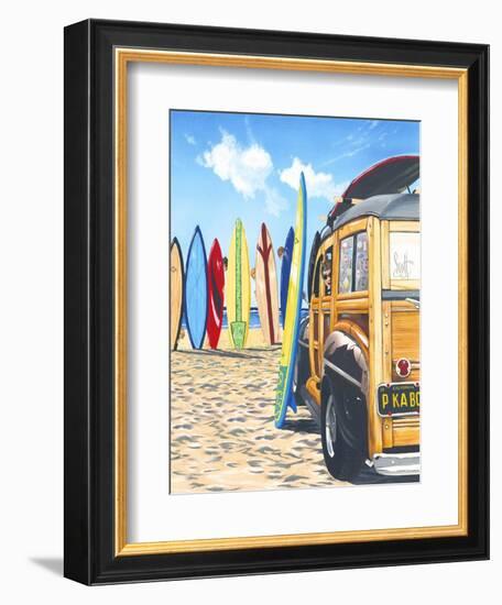 Beach Cruiser Kids-Scott Westmoreland-Framed Art Print