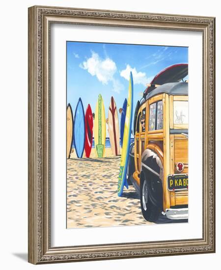 Beach Cruiser Kids-Scott Westmoreland-Framed Art Print