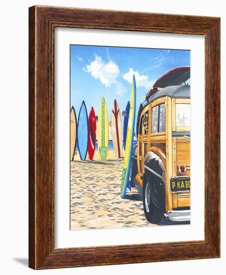 Beach Cruiser Kids-Scott Westmoreland-Framed Art Print