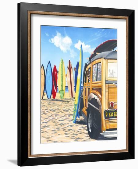 Beach Cruiser Kids-Scott Westmoreland-Framed Art Print