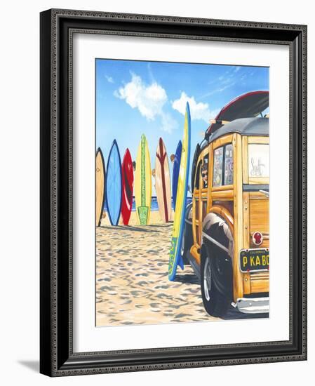 Beach Cruiser Kids-Scott Westmoreland-Framed Art Print