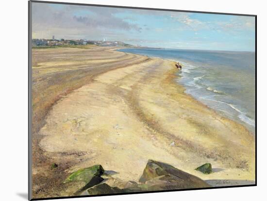 Beach Curve towards Southwold (Oil on Canvas)-Timothy Easton-Mounted Giclee Print