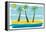 Beach Day Palms 1-Jan Weiss-Framed Stretched Canvas