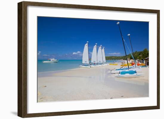 Beach, Dickenson Bay, St. Georges, Antigua, Leeward Islands-Frank Fell-Framed Photographic Print