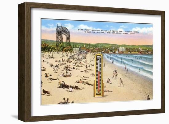 Beach, Duluth, Minnesota-null-Framed Art Print