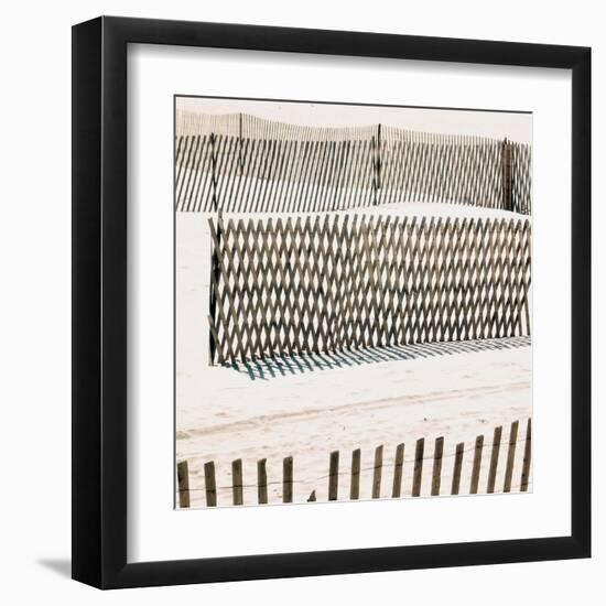 Beach Fence II-Nicholas Biscardi-Framed Art Print