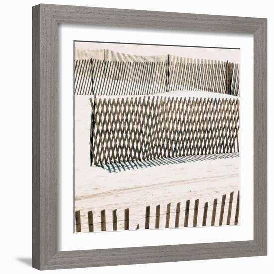 Beach Fence II-Nicholas Biscardi-Framed Art Print