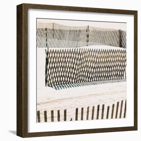 Beach Fence II-Nicholas Biscardi-Framed Art Print