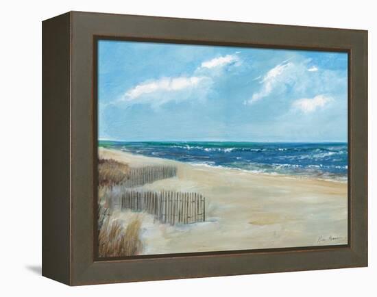 Beach Fences-Ruane Manning-Framed Stretched Canvas