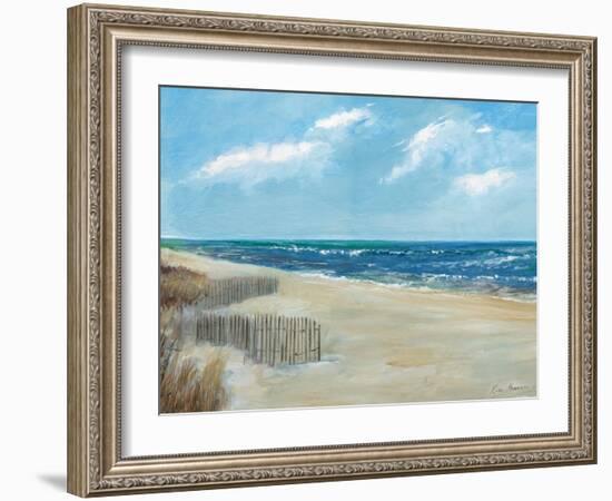 Beach Fences-Ruane Manning-Framed Art Print