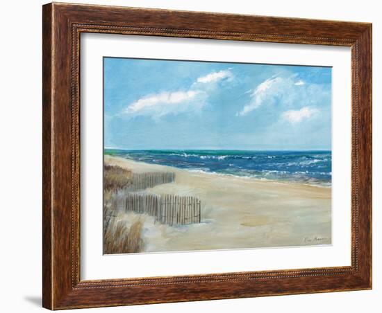 Beach Fences-Ruane Manning-Framed Art Print