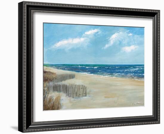 Beach Fences-Ruane Manning-Framed Art Print