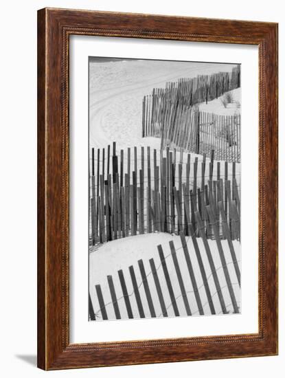 Beach Fencing 1 A-Jeff Pica-Framed Photographic Print