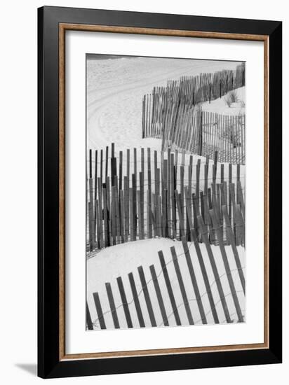 Beach Fencing 1 A-Jeff Pica-Framed Photographic Print