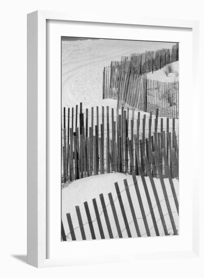 Beach Fencing 1 A-Jeff Pica-Framed Photographic Print