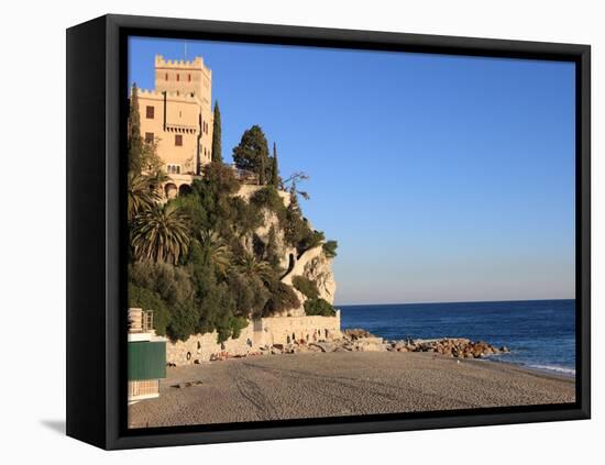 Beach, Finale Ligure, Liguria, Italy-Vincenzo Lombardo-Framed Premier Image Canvas