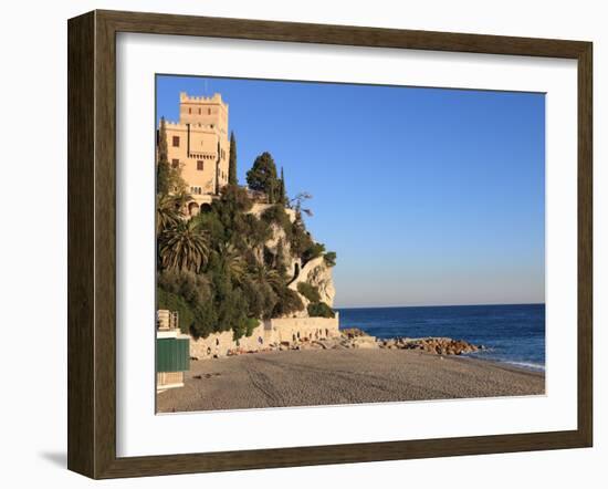 Beach, Finale Ligure, Liguria, Italy-Vincenzo Lombardo-Framed Photographic Print