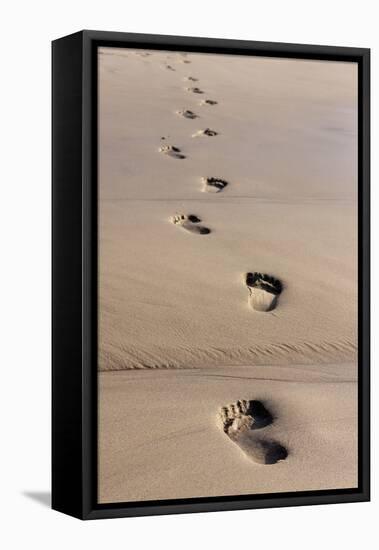 Beach, Footprints in the Sand-Catharina Lux-Framed Premier Image Canvas