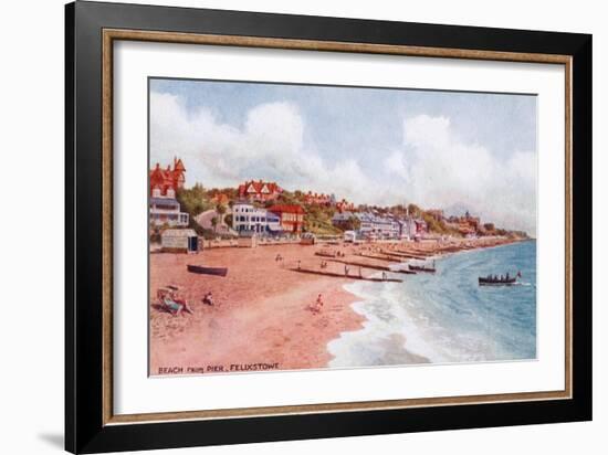 Beach from Pier, Felixstowe-Alfred Robert Quinton-Framed Giclee Print