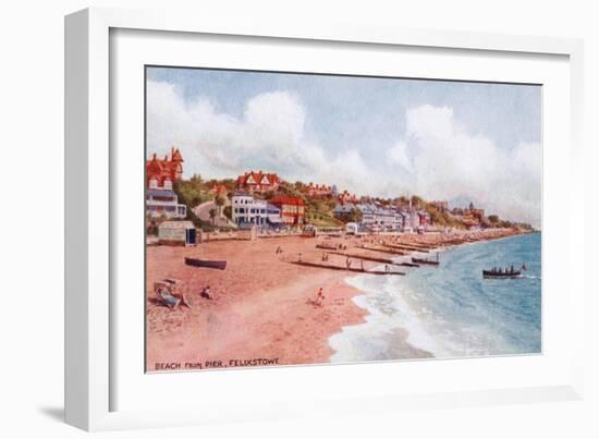 Beach from Pier, Felixstowe-Alfred Robert Quinton-Framed Giclee Print