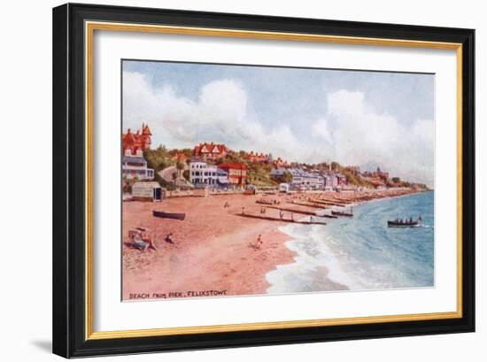 Beach from Pier, Felixstowe-Alfred Robert Quinton-Framed Giclee Print