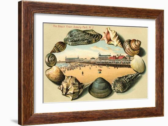 Beach Front, Asbury Park, New Jersey-null-Framed Art Print