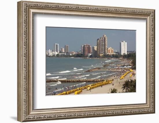 Beach Front, Cartagena, Atlantico Province. Colombia-Pete Oxford-Framed Photographic Print