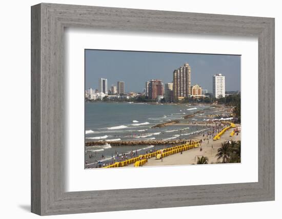 Beach Front, Cartagena, Atlantico Province. Colombia-Pete Oxford-Framed Photographic Print