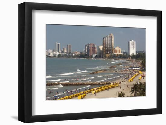 Beach Front, Cartagena, Atlantico Province. Colombia-Pete Oxford-Framed Photographic Print