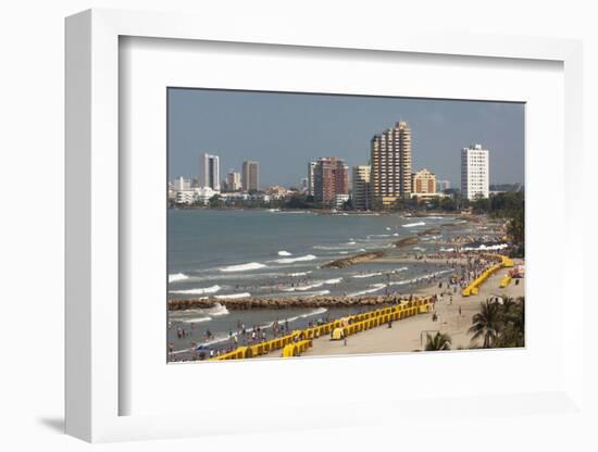 Beach Front, Cartagena, Atlantico Province. Colombia-Pete Oxford-Framed Photographic Print