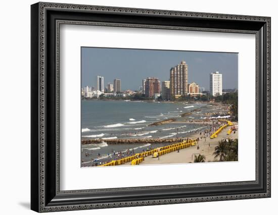 Beach Front, Cartagena, Atlantico Province. Colombia-Pete Oxford-Framed Photographic Print