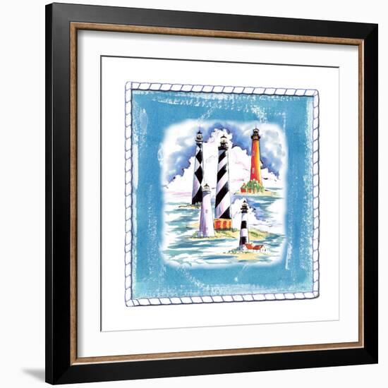 Beach-Front-Lighthouses-Ormsby, Anne Ormsby-Framed Art Print