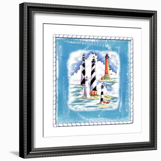 Beach-Front-Lighthouses-Ormsby, Anne Ormsby-Framed Art Print