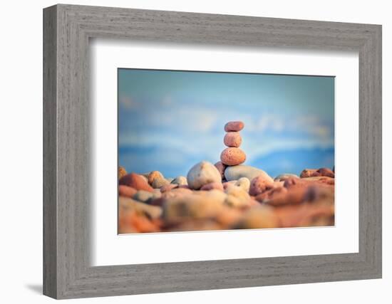 Beach Game-Philippe Sainte-Laudy-Framed Photographic Print