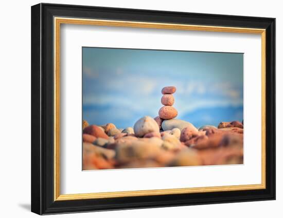 Beach Game-Philippe Sainte-Laudy-Framed Photographic Print