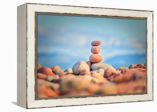Beach Game-Philippe Sainte-Laudy-Framed Premier Image Canvas