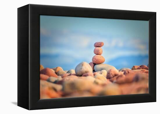 Beach Game-Philippe Sainte-Laudy-Framed Premier Image Canvas