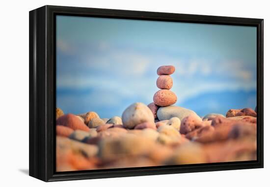 Beach Game-Philippe Sainte-Laudy-Framed Premier Image Canvas