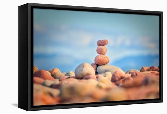 Beach Game-Philippe Sainte-Laudy-Framed Premier Image Canvas