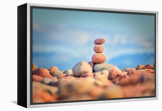 Beach Game-Philippe Sainte-Laudy-Framed Premier Image Canvas