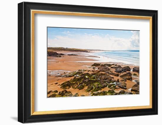 Beach, Gwithian, Cornwall, England, United Kingdom, Europe-Kav Dadfar-Framed Photographic Print